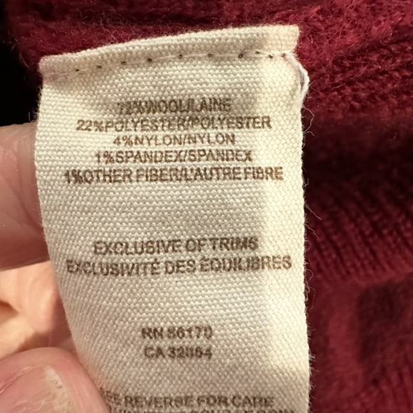 Free People Burgundy Red Beaded Deep V Sweater - Picture 6 of 6